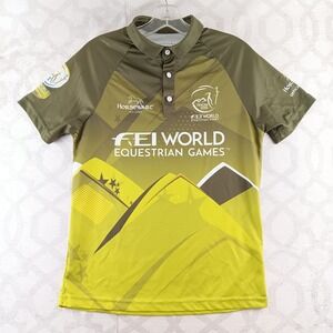 Horseware Ireland 2018 World Equestrian Games Polo Shirt Mens Extra Small Green